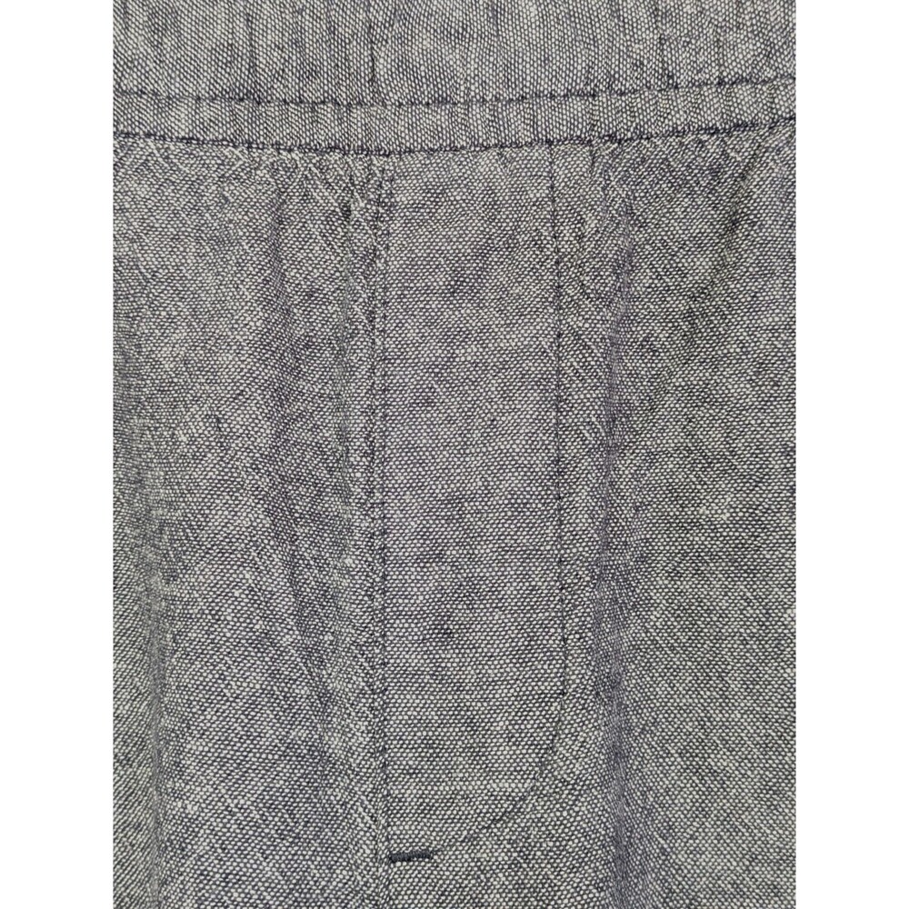 Old Navy Womens 2X Wide Leg Crop Pants Blue High Rise Linen Blend - Picture 3 of 8